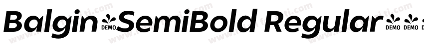 Balgin-SemiBold Regular字体转换